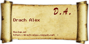Drach Alex névjegykártya